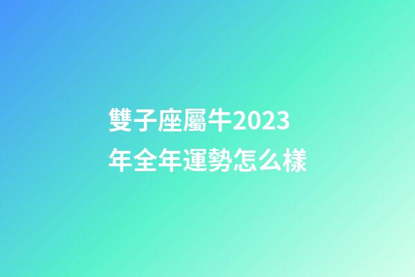 雙子座屬牛2023年全年運勢怎么樣-第1張-星座運勢-玄機派