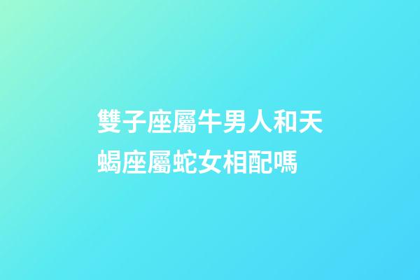 雙子座屬牛男人和天蝎座屬蛇女相配嗎-第1張-星座運(yùn)勢(shì)-玄機(jī)派