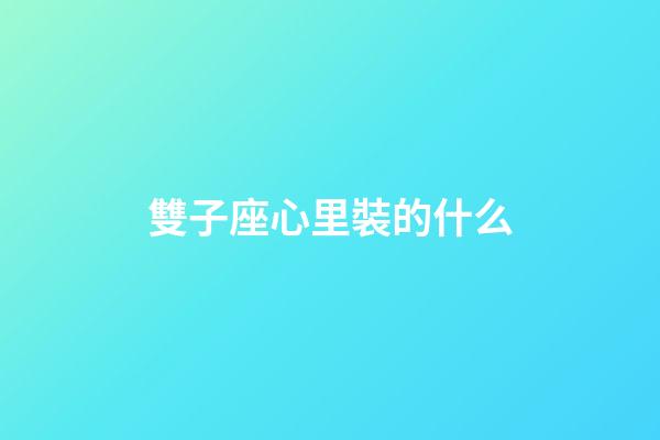 雙子座心里裝的什么-第1張-星座運(yùn)勢(shì)-玄機(jī)派