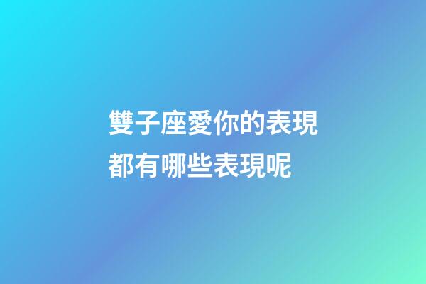 雙子座愛你的表現都有哪些表現呢-第1張-星座運勢-玄機派