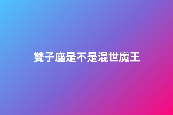 雙子座是不是混世魔王-第1張-星座運勢-玄機派