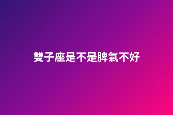 雙子座是不是脾氣不好-第1張-星座運(yùn)勢-玄機(jī)派