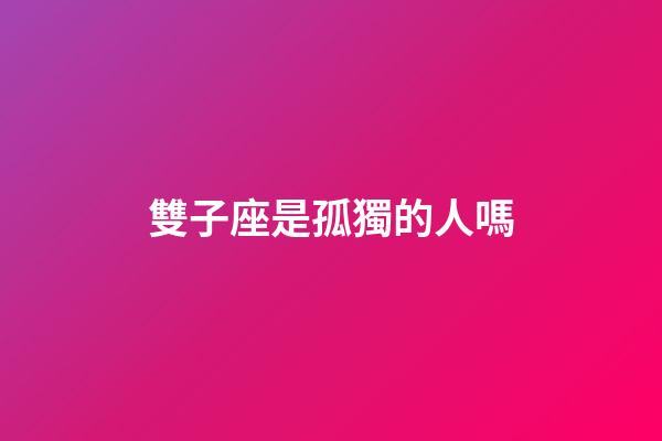 雙子座是孤獨的人嗎-第1張-星座運勢-玄機派