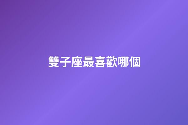 雙子座最喜歡哪個-第1張-星座運勢-玄機派