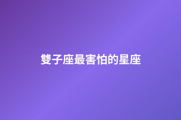 雙子座最害怕的星座-第1張-星座運勢-玄機派