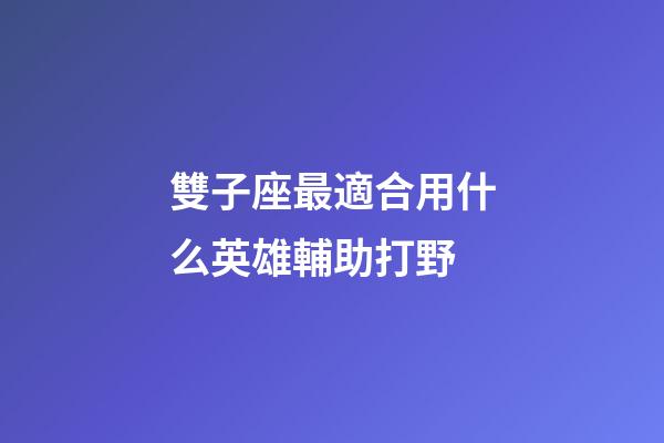 雙子座最適合用什么英雄輔助打野-第1張-星座運勢-玄機派