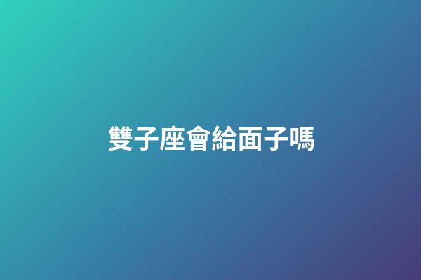 雙子座會給面子嗎-第1張-星座運勢-玄機派