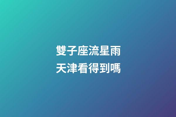 雙子座流星雨天津看得到嗎-第1張-星座運勢-玄機派