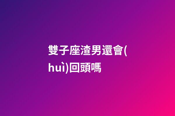 雙子座渣男還會(huì)回頭嗎-第1張-星座運(yùn)勢(shì)-玄機(jī)派