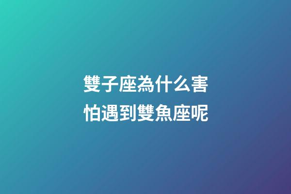 雙子座為什么害怕遇到雙魚座呢-第1張-星座運勢-玄機派