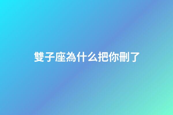 雙子座為什么把你刪了-第1張-星座運勢-玄機派