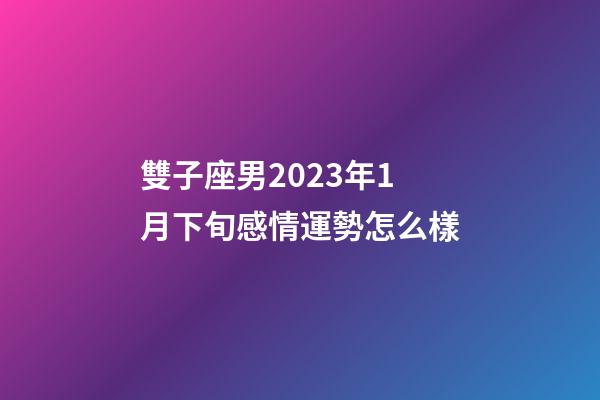 雙子座男2023年1月下旬感情運勢怎么樣-第1張-星座運勢-玄機派