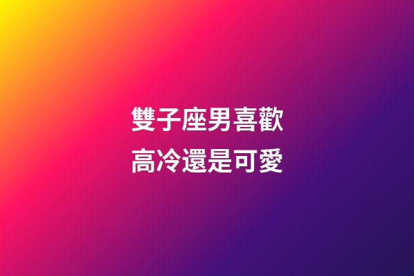 雙子座男喜歡高冷還是可愛-第1張-星座運(yùn)勢-玄機(jī)派