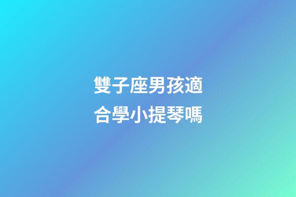 雙子座男孩適合學小提琴嗎-第1張-星座運勢-玄機派