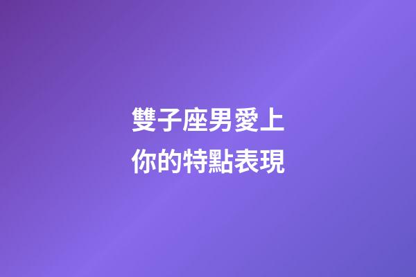 雙子座男愛上你的特點表現-第1張-星座運勢-玄機派
