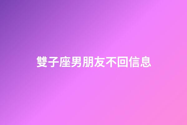 雙子座男朋友不回信息-第1張-星座運勢-玄機派