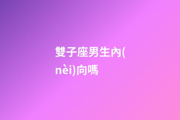 雙子座男生內(nèi)向嗎-第1張-星座運勢-玄機(jī)派