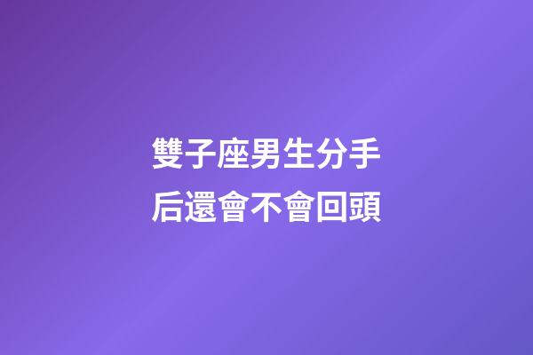 雙子座男生分手后還會不會回頭-第1張-星座運勢-玄機派