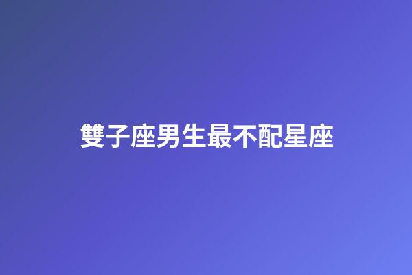 雙子座男生最不配星座-第1張-星座運勢-玄機派