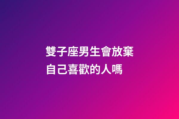 雙子座男生會放棄自己喜歡的人嗎-第1張-星座運勢-玄機派