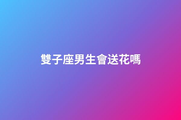 雙子座男生會送花嗎