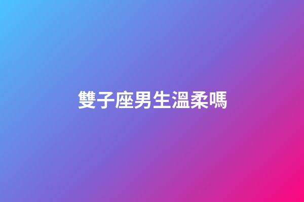 雙子座男生溫柔嗎-第1張-星座運勢-玄機派