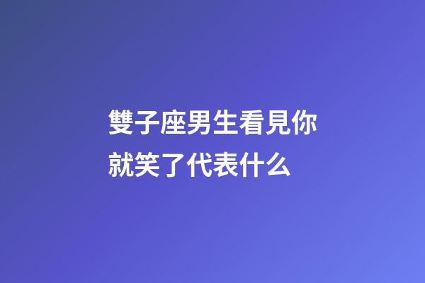 雙子座男生看見你就笑了代表什么-第1張-星座運勢-玄機派