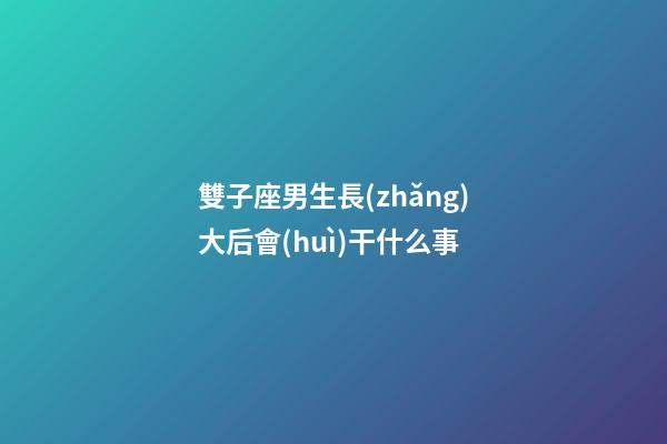 雙子座男生長(zhǎng)大后會(huì)干什么事-第1張-星座運(yùn)勢(shì)-玄機(jī)派
