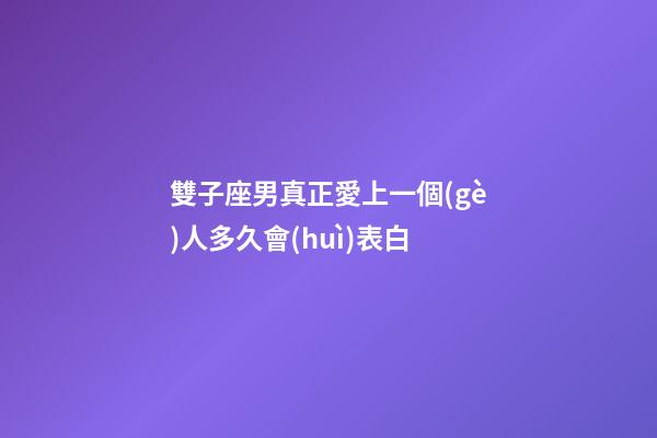 雙子座男真正愛上一個(gè)人多久會(huì)表白-第1張-星座運(yùn)勢(shì)-玄機(jī)派