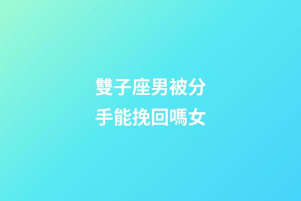 雙子座男被分手能挽回嗎女-第1張-星座運勢-玄機派