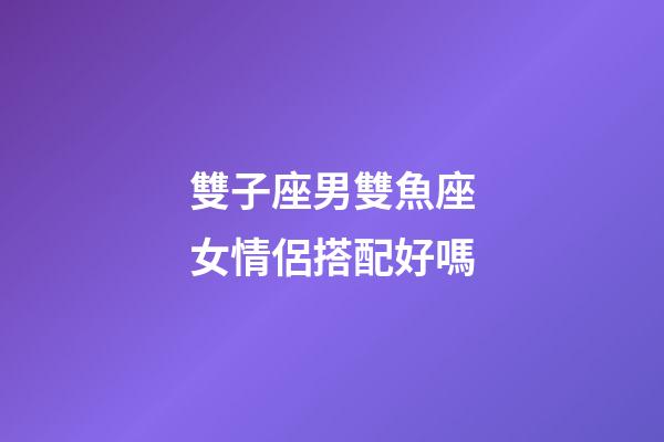 雙子座男雙魚座女情侶搭配好嗎-第1張-星座運勢-玄機派