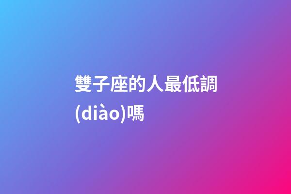 雙子座的人最低調(diào)嗎-第1張-星座運(yùn)勢-玄機(jī)派