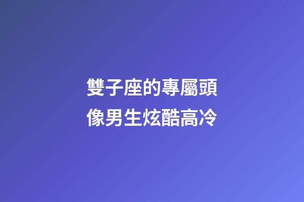 雙子座的專屬頭像男生炫酷高冷-第1張-星座運勢-玄機派