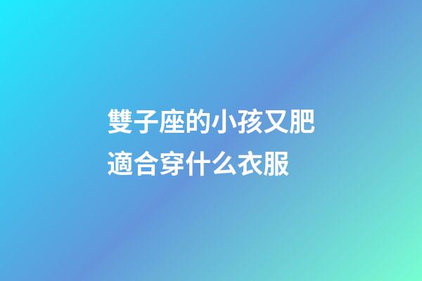 雙子座的小孩又肥適合穿什么衣服-第1張-星座運勢-玄機派
