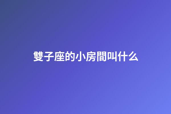 雙子座的小房間叫什么-第1張-星座運勢-玄機派