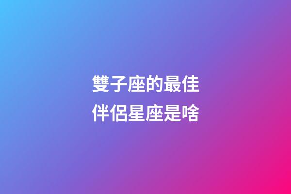 雙子座的最佳伴侶星座是啥-第1張-星座運勢-玄機派