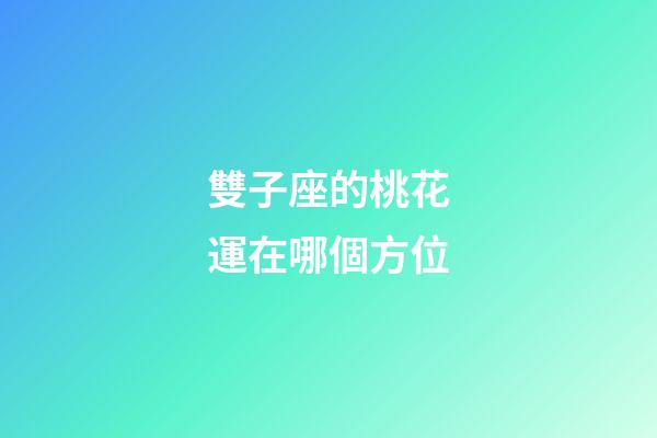 雙子座的桃花運在哪個方位-第1張-星座運勢-玄機派