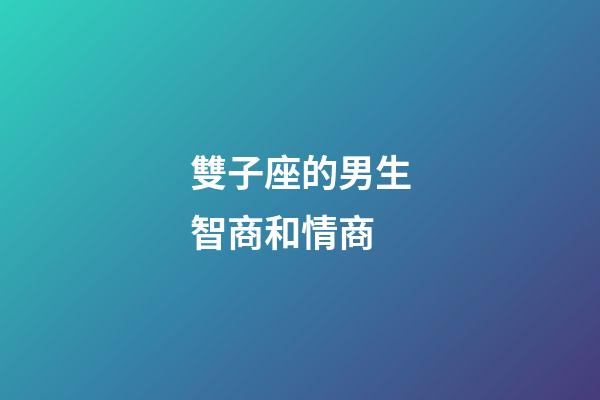雙子座的男生智商和情商-第1張-星座運勢-玄機派