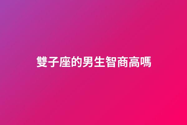 雙子座的男生智商高嗎-第1張-星座運(yùn)勢(shì)-玄機(jī)派