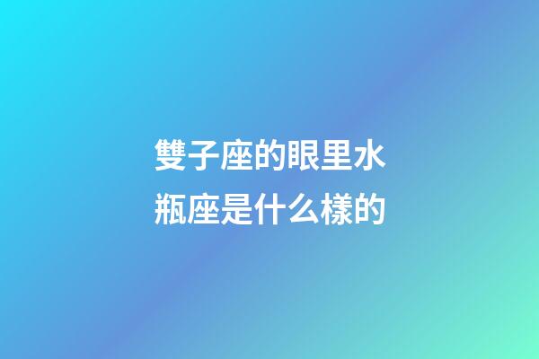 雙子座的眼里水瓶座是什么樣的-第1張-星座運(yùn)勢(shì)-玄機(jī)派