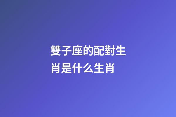 雙子座的配對生肖是什么生肖-第1張-星座運勢-玄機派