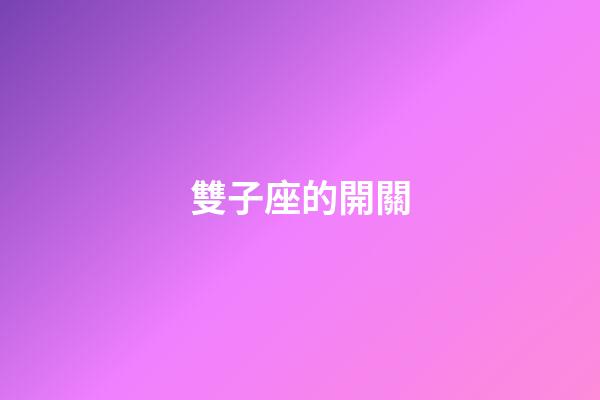 雙子座的開關-第1張-星座運勢-玄機派
