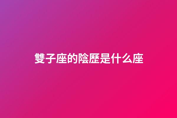雙子座的陰歷是什么座-第1張-星座運勢-玄機派