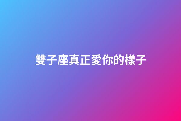 雙子座真正愛你的樣子-第1張-星座運勢-玄機派