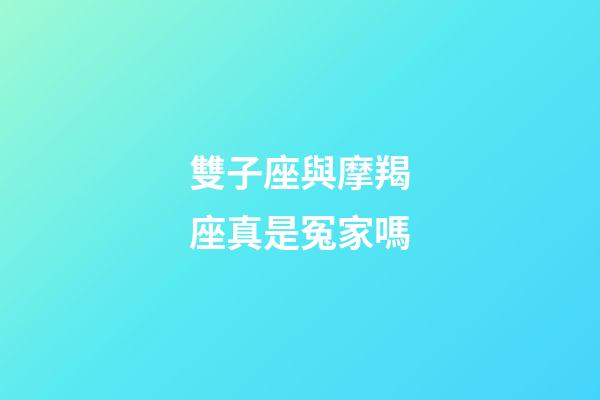 雙子座與摩羯座真是冤家嗎-第1張-星座運(yùn)勢(shì)-玄機(jī)派
