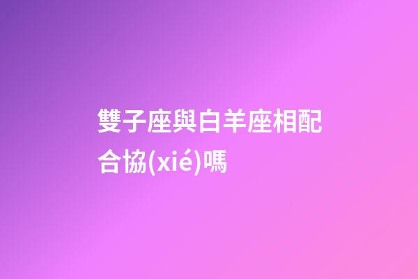 雙子座與白羊座相配合協(xié)嗎-第1張-星座運(yùn)勢-玄機(jī)派