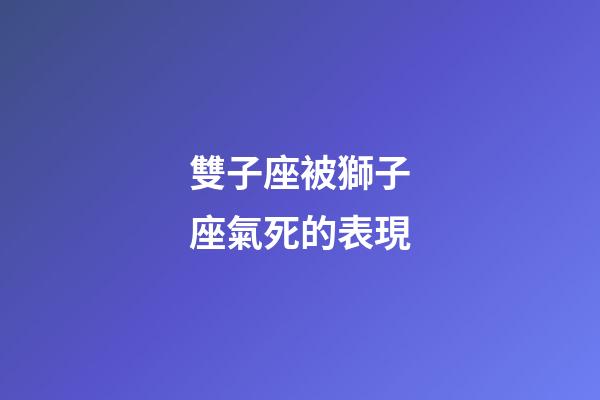 雙子座被獅子座氣死的表現-第1張-星座運勢-玄機派