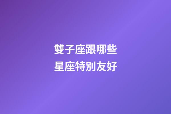 雙子座跟哪些星座特別友好-第1張-星座運勢-玄機派