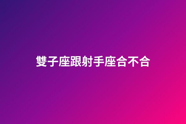雙子座跟射手座合不合-第1張-星座運(yùn)勢-玄機(jī)派