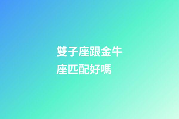 雙子座跟金牛座匹配好嗎-第1張-星座運勢-玄機派